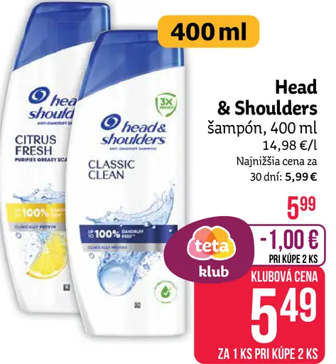 Head & Shoulders Citrus Fresh šampón