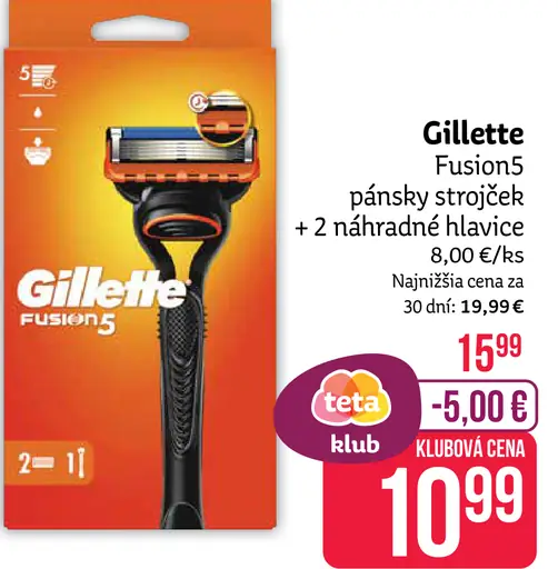 Gillette Fusion5 pánsky holiaci strojček s náhradnými hlavicami