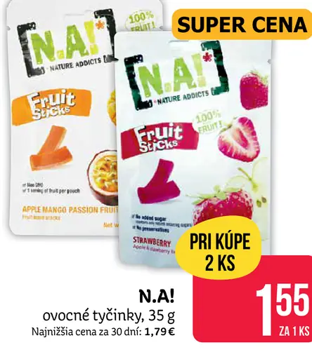 N.A! ovocná tyčinka