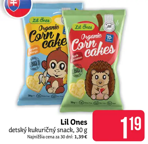 Lil Ones detský kukuričný snack