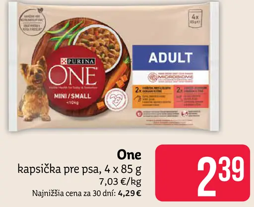 Purina One mini adult kapsičky pre psy