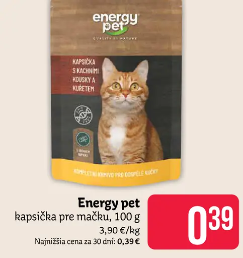 Energy pet kapsička pre mačku s mäsom