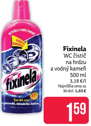 Fixinela WC čistič a odstraňovač vodného kameňa
