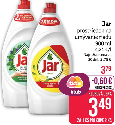 Jar prostriedok na umývanie riadu