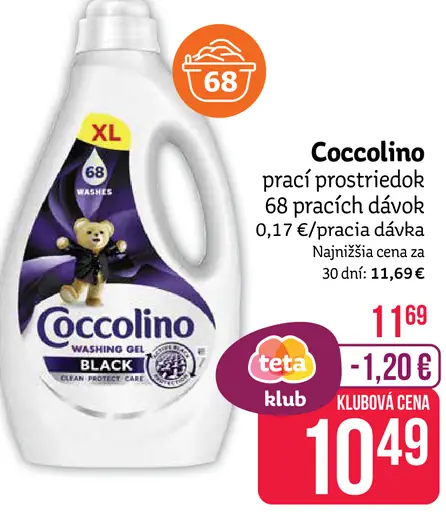 Coccolino prací prostriedok, 68 pracích dávok