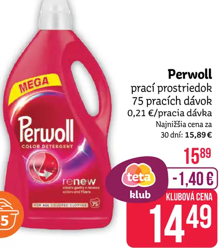Perwoll prací prostriedok, 75 pracích dávok