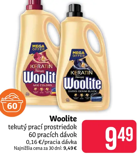 Woolite tekutý prací prostriedok, 60 pracích dávok