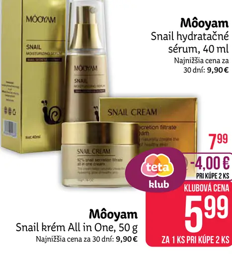Môoyam Snail hydratačné sérum