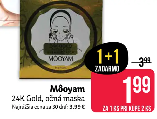 Möoyam Bio Collagen pleťová maska 24K Gold