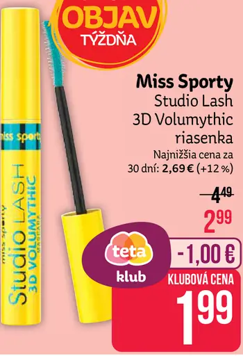 Miss Sporty Studio Lash 3D Volumythic riasenka