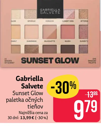 Gabriella Salvete Sunset Glow očných tieňov