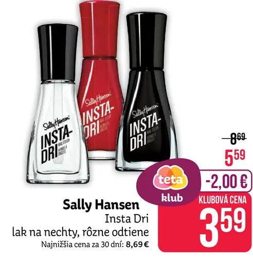 Sally Hansen Insta Dri lak na nechty, rôzne odtiene