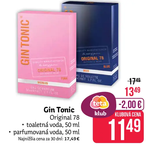 Gin Tonic Original 78 pánska toaletná voda