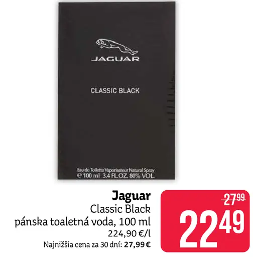 Jaguar Classic Black pánska toaletná voda
