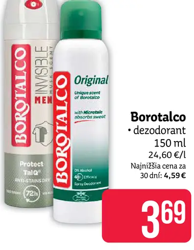Borotalco Dezodorant v spreji Original