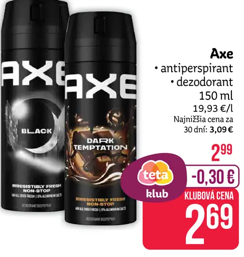 Axe Black antiperspirant dezodorant