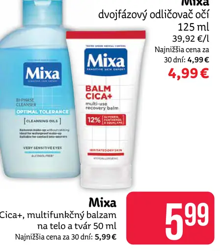 Mixa dvojfázový odličovač očí