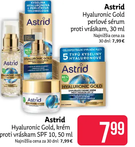 Astrid Hyaluron Gold pleťové sérum proti vráskam