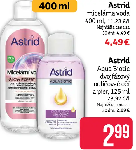 Astrid Aqua Biotic dvojfázový odličovač očí a pier