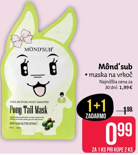 Mônd'Sub maska na tvár Ponny Tail