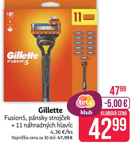 Gillette Fusion5 pánsky holiaci strojček s náhradnými hlavicami