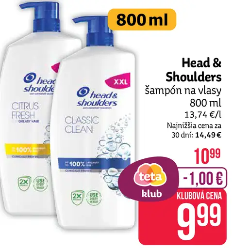 Head & Shoulders šampón na vlasy