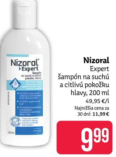 Nizoral Expert šampón na suchú a citlivú pokožku hlavy
