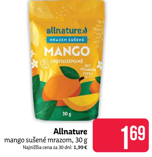 Allnature mango sušené mrazom