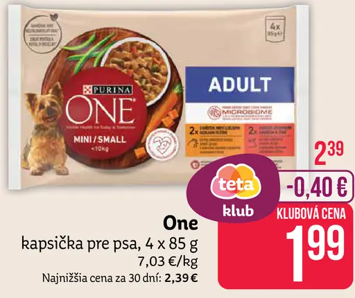 One kapsička pre psa Adult Mini/Small