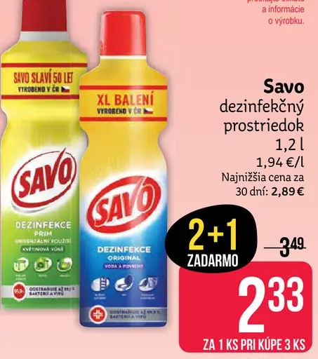 Savo dezinfekčný prostriedok