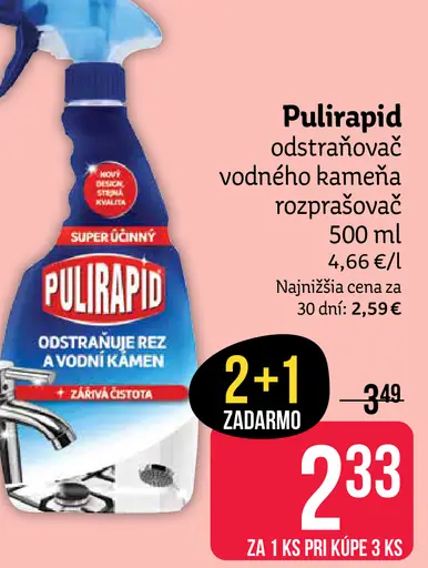 Pulirapid odstraňovač vodného kameňa