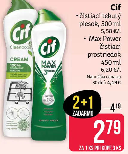 Cif čistiaci tekutý piesok