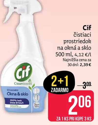 Cif čistiaci prostriedok na okná a sklo