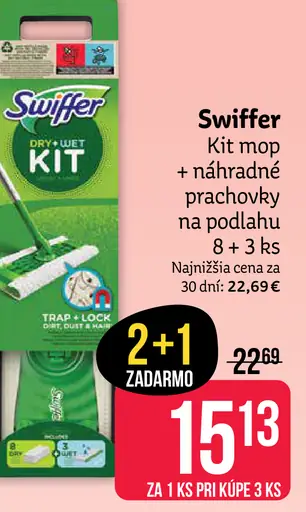 Swiffer kit mop a náhradné prachovky na podlahu