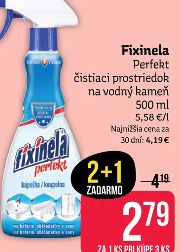 Fixinela Perfekt čistiaci prostriedok na vodný kameň