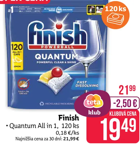 Finish Quantum kapsuly do umývačky riadu