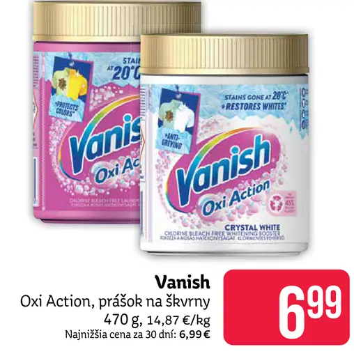 Vanish Oxi Action prášok na škvrny