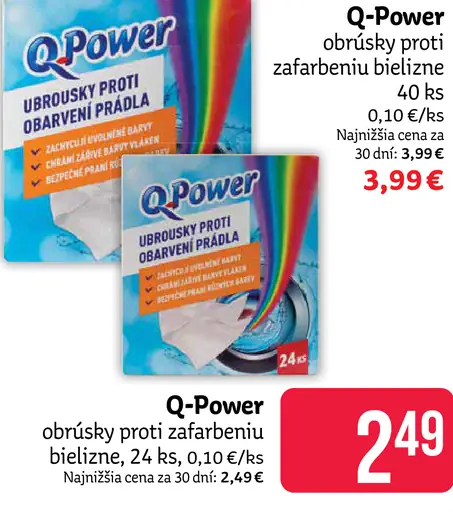 Q-Power obrúsky proti zafarbeniu