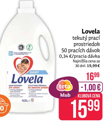 Lovela tekutý prací prostriedok