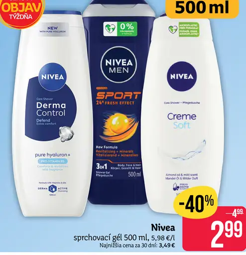 Nivea sprchovací gél Derma Control