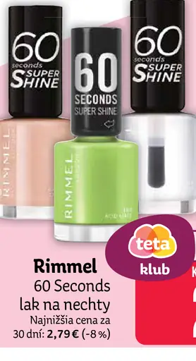 Rimmel 60 Seconds lak na nechty