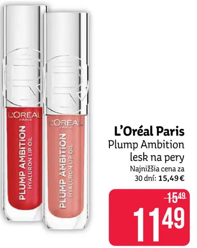L'Oréal Paris Plump Ambition lesk na pery