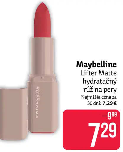 Maybelline Lifter Matte hydratačný rúž na pery