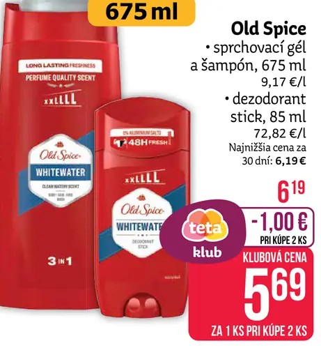 Old Spice sprchovací gél a šampón, dezodorant stick