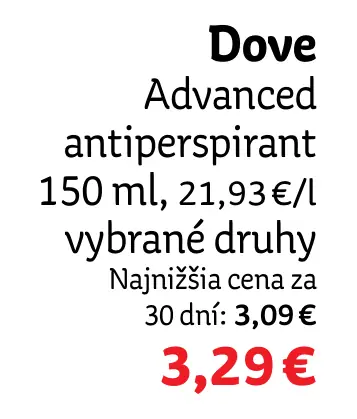 Dove Advanced antiperspirant