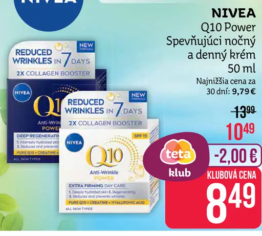 Nivea Q10 Power Denný a nočný krém proti vráskam 2 x