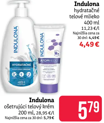Indulona hydratačné telové mlieko