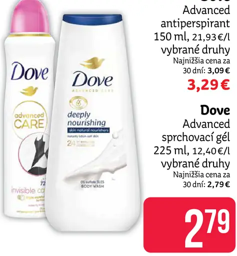 Dove Advanced sprchovací gél