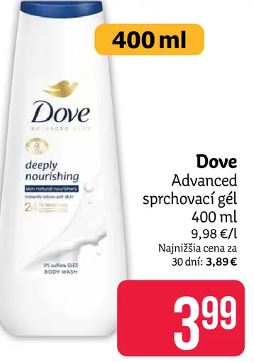 Dove Advanced sprchovací gél