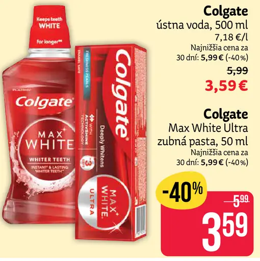 Colgate zubná pasta Max White Ultra